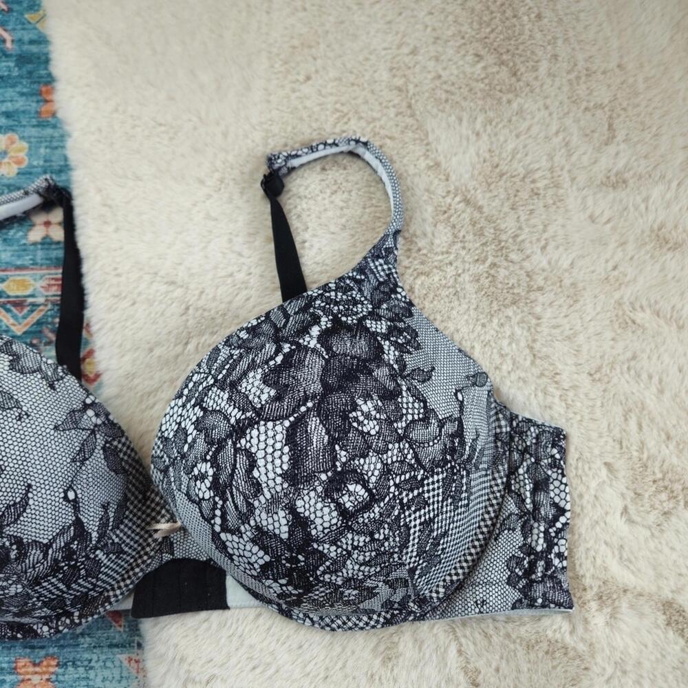 Cacique Lace Bra Boost Plunge 44D Women Plus Size - Picture 3 of 9